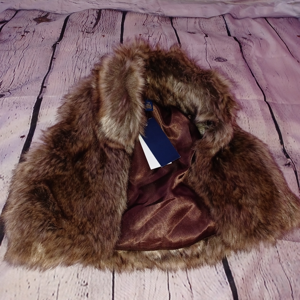 Ralph lauren faux fur vest